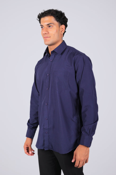 Veshbhoshaa Bluebird Royal Purple Men'S Office Shirt